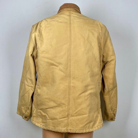 Vtg Carhartt Blanket Lined Chore Jacket 2XL Canvas Corduroy Collar Streetwear - Picture 4 of 8
